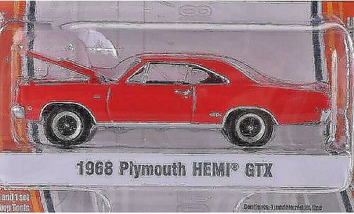 Plymouth GTX 1968 1/64 Greenlight HEMI rood modelauto