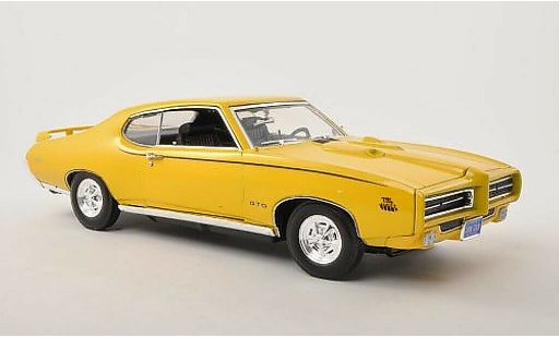 Pontiac GTO The Judge 1/18 Motormax geel 1969 modelauto