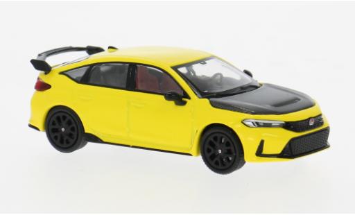 Modelauto Honda Civic Type R FL5 geel 1/64 Pop Race