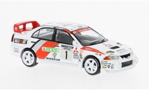 Modelauto Mitsubishi Lancer Evolution IV Evo Rally Catalunya 1997 Ralliart #1 1/64 Pop Race