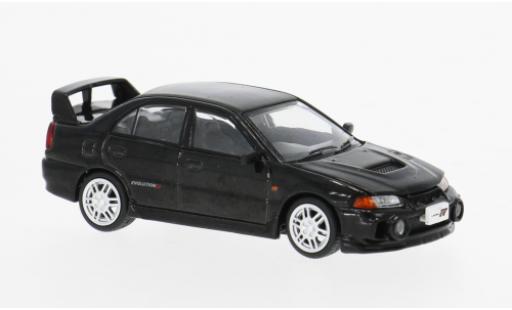 Modelauto Mitsubishi Lancer Evolution IV Evo zwart 1/64 Pop Race