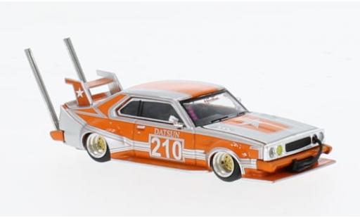 Modelauto Nissan Skyline C210 () Bosozoku Style oranje/grijs 1/64 Pop Race