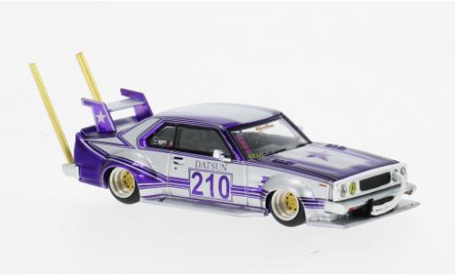Modelauto Nissan Skyline C210 paars/grijs 1/64 Pop Race