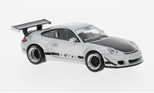 Modelauto Porsche 911 RWB grijs 1/64 Pop Race
