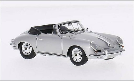 Porsche 356 C C 1/43 Spark Carrera 2 Cabriolet grijs modelauto
