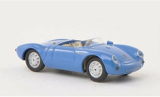 Porsche 550 1953 1/87 Busch Spyder blauw/wit modelauto