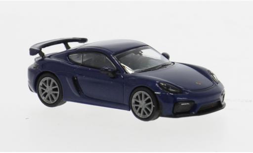 Modelauto Porsche 718 GT4 blauw 1/87 Minichamps