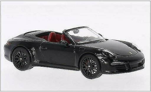Porsche 911 GTS 1/43 Schuco Carrera 4 Cabrio zwart/zwart 2014 modelauto