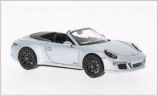 Porsche 911 GTS 1/43 Schuco Carrera 4 Cabriolet grijs 2014 modelauto