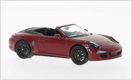 Porsche 911 GTS 1/43 Schuco Carrera Cabriolet rood 2014 modelauto