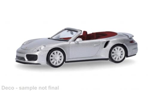 Modelauto Porsche 911 Turbo grijs 1/87 Herpa