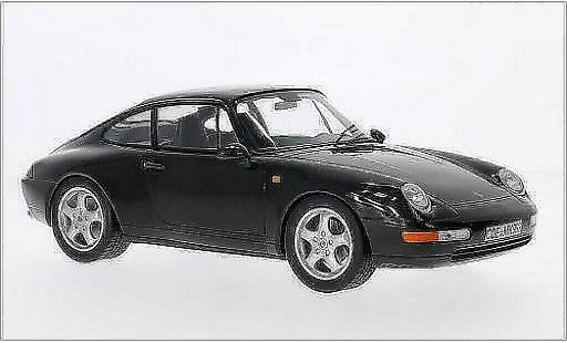 Porsche 911 Carrera 1/18 Norev metallic zwart 1 modelauto