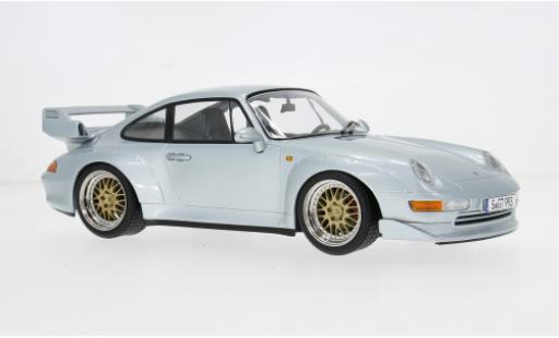 Modelauto Porsche 911 GT2 grijs 1996 1/18 KK Scale