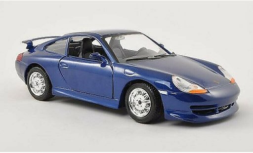 Porsche 911 GT3 1/24 Burago blauw modelauto