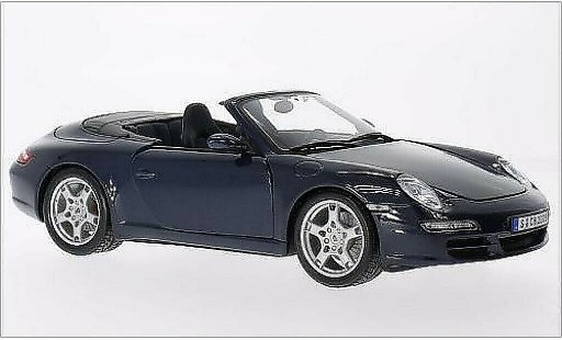 Porsche 911 S 1/18 Maisto Carrera Cabriolet metallic blauw modelauto