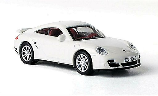 Porsche 911 Turbo 1/87 Schuco wit modelauto