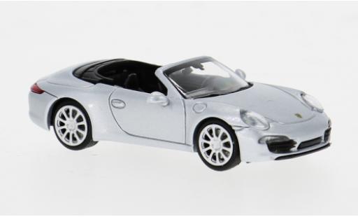 Modelauto Porsche 911 Cabriolet grijs 1/87 Minichamps