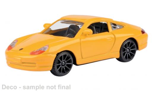 Modelauto Porsche 911 Carrera geel 1/43 Motormax