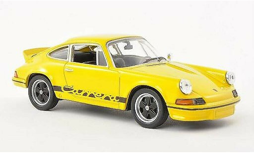 Porsche 911 Carrera 1/43 Welly 2.7 geel/zwart 1973 modelauto
