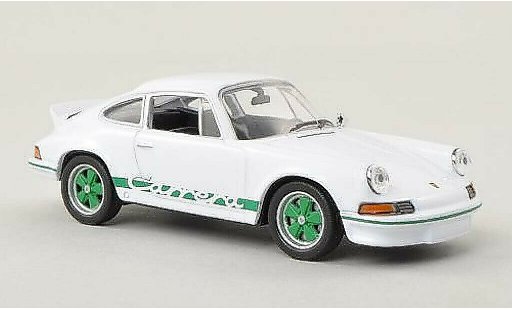 Porsche 911 Carrera 1/43 Welly 2.7 wit/groen 1973 modelauto