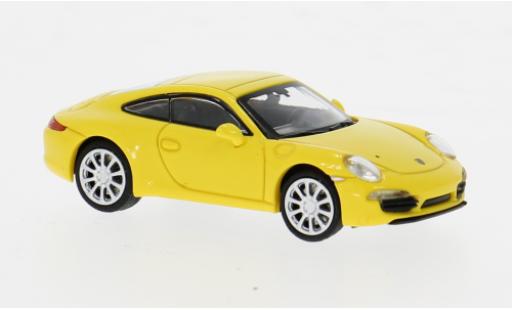 Modelauto Porsche 911 Base geel 1/87 Minichamps