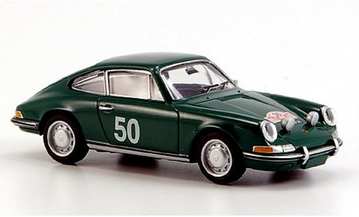Porsche 911 Base 1/87 Brekina groen Rally Monte Carlo 1966 modelauto