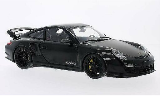 Porsche 911 GT2 1/18 Minichamps zwart met zwarten Felgen 2011 modelauto
