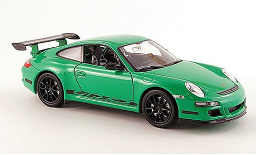 Porsche 911 GT3 1/24 Welly groen modelauto