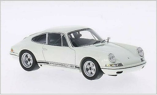 Porsche 911 R 1/43 Spark wit/Dekor 1972 modelauto
