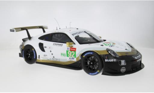 Modelauto Porsche 911 RSR 24h Le Mans 2019 GT Team #92 M.Christensen/K.Estre 1/12 IXO