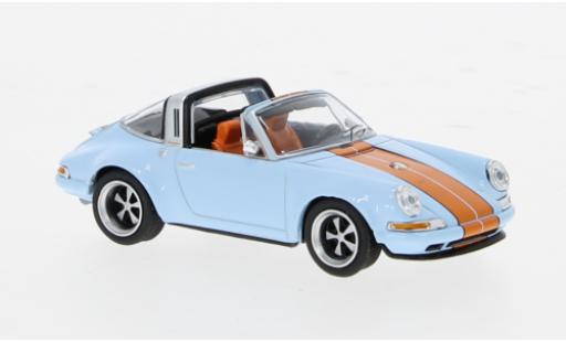 Modelauto Porsche 911 Targa Sing blauw 1/64 Pop Race