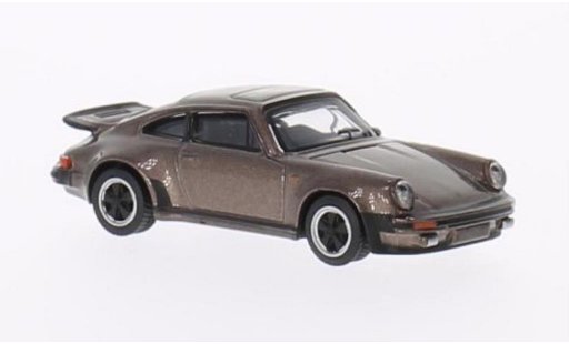 Porsche 911 Turbo 1/64 Schuco 3.0 bruin modelauto