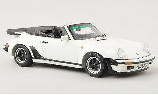 Porsche 911 Turbo 1/43 Spark 3.3 Cabriolet wit 1989 modelauto