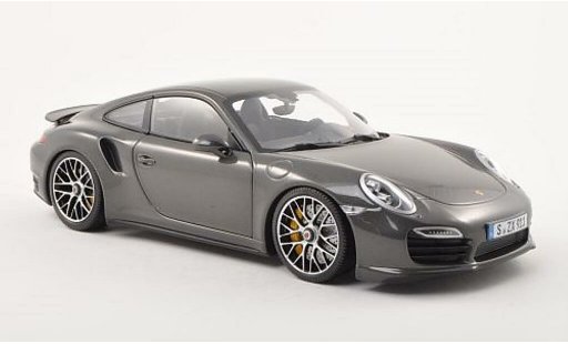 Porsche 911 Turbo S 1/18 Minichamps antraciet 2013 modelauto