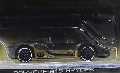 Porsche 918 Base 1/64 Hot Wheels Spyder metallic grijs/gold modelauto