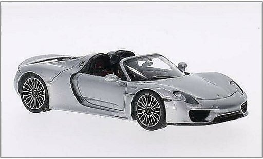 Porsche 918 Base 1/43 Spark Spyder grijs 2014 modelauto