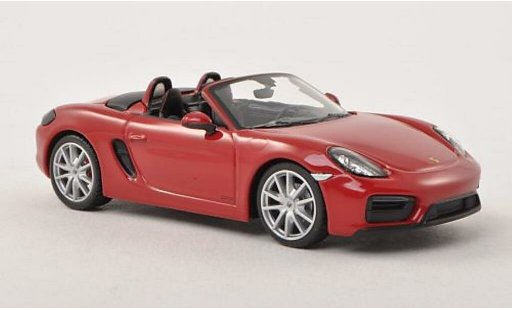 Porsche 718 GTS 1/43 Minichamps (981) rood modelauto