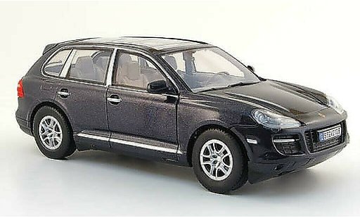 Porsche Cayenne S 1/24 Motormax zwart met Glasdak modelauto