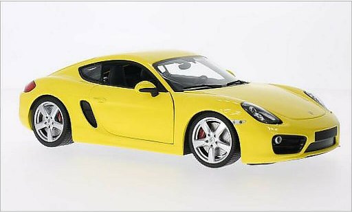 Porsche Cayman Base 1/18 Minichamps geel 2013 modelauto