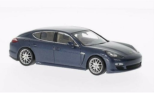 Porsche Panamera 4S 1/43 Minichamps grijs-blauw 2011 modelauto