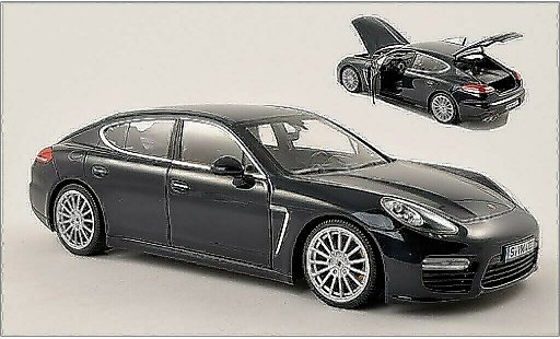 Porsche Panamera Turbo S 1/18 Minichamps metallic blauw modelauto