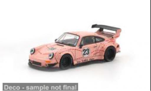 Modelauto Porsche 911 RWB roze roze Pig 1/64 Pop Race
