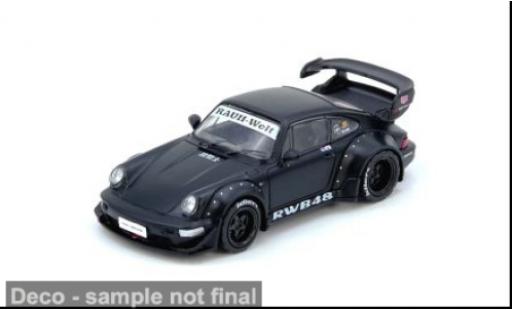 Modelauto Porsche 911 RWB zwart 1/64 INNO64