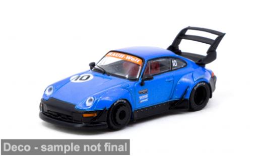 Modelauto Porsche 911 RWB ( 10th verjaardag) blauw/zwart 1/64 Tarmac Works