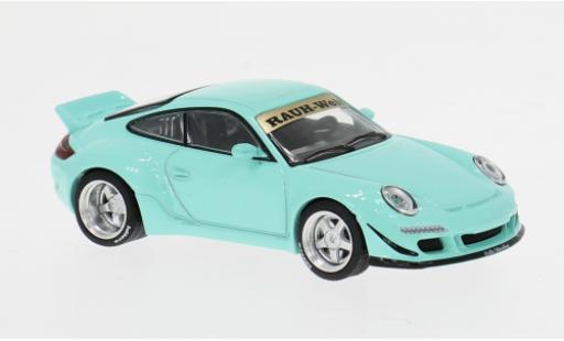 Modelauto Porsche 911 RWB turquoise 1/64 Pop Race