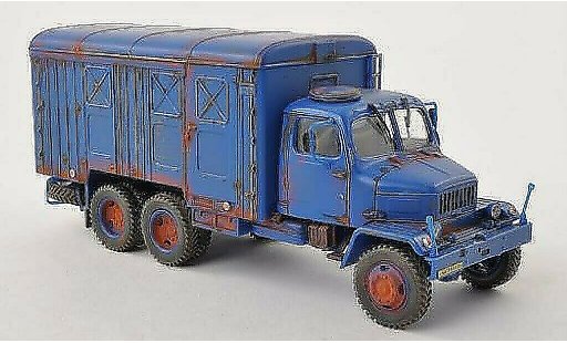 Praga V3S Kasten 1/43 Abrex bestelwagen blauw met Rostspuren modelauto