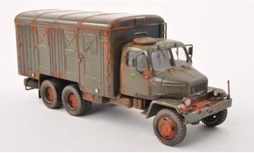Praga V3S Kasten 1/43 Abrex bestelwagen olijfgroengroen tschechische Armee met Rostspuren modelauto