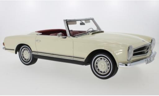 Modelauto Mercedes 280 Base SL (W113) beige/zwart Pagode 1968 1/12 Premium ClassiXXs
