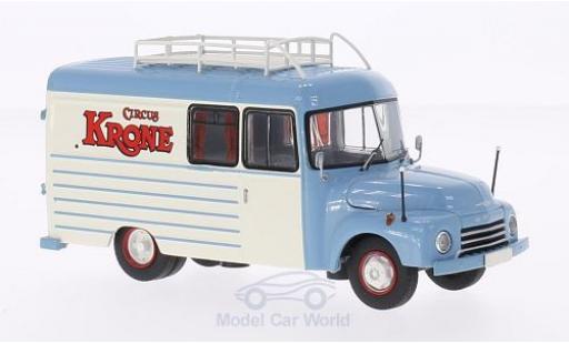 Modelauto Opel Blitz Type A 175t Circus Krone Fenster-Koffer-LKW met dakgep&Atilde;&curren;cktr&Atilde;&curren;ger 1/43 Premium ClassiXXs
