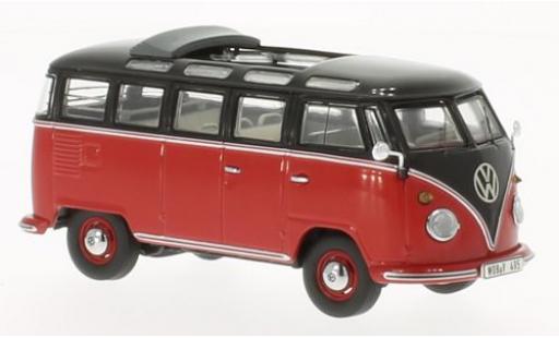 Modelauto Volkswagen T1 Base Samba rood/zwart 1/43 Premium ClassiXXs